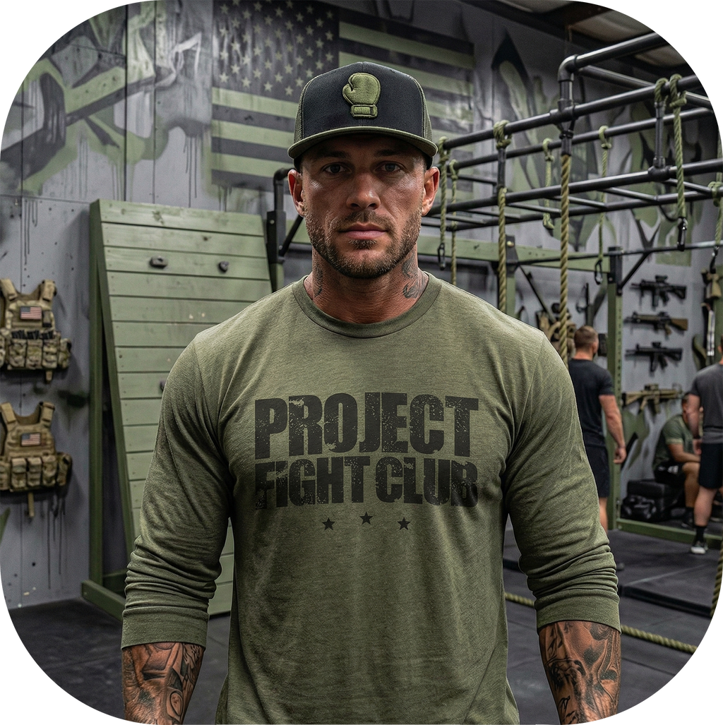 MILITARY GREEN LONG SLEEVE TEE - HONOR SOLDIERS & VETERANS