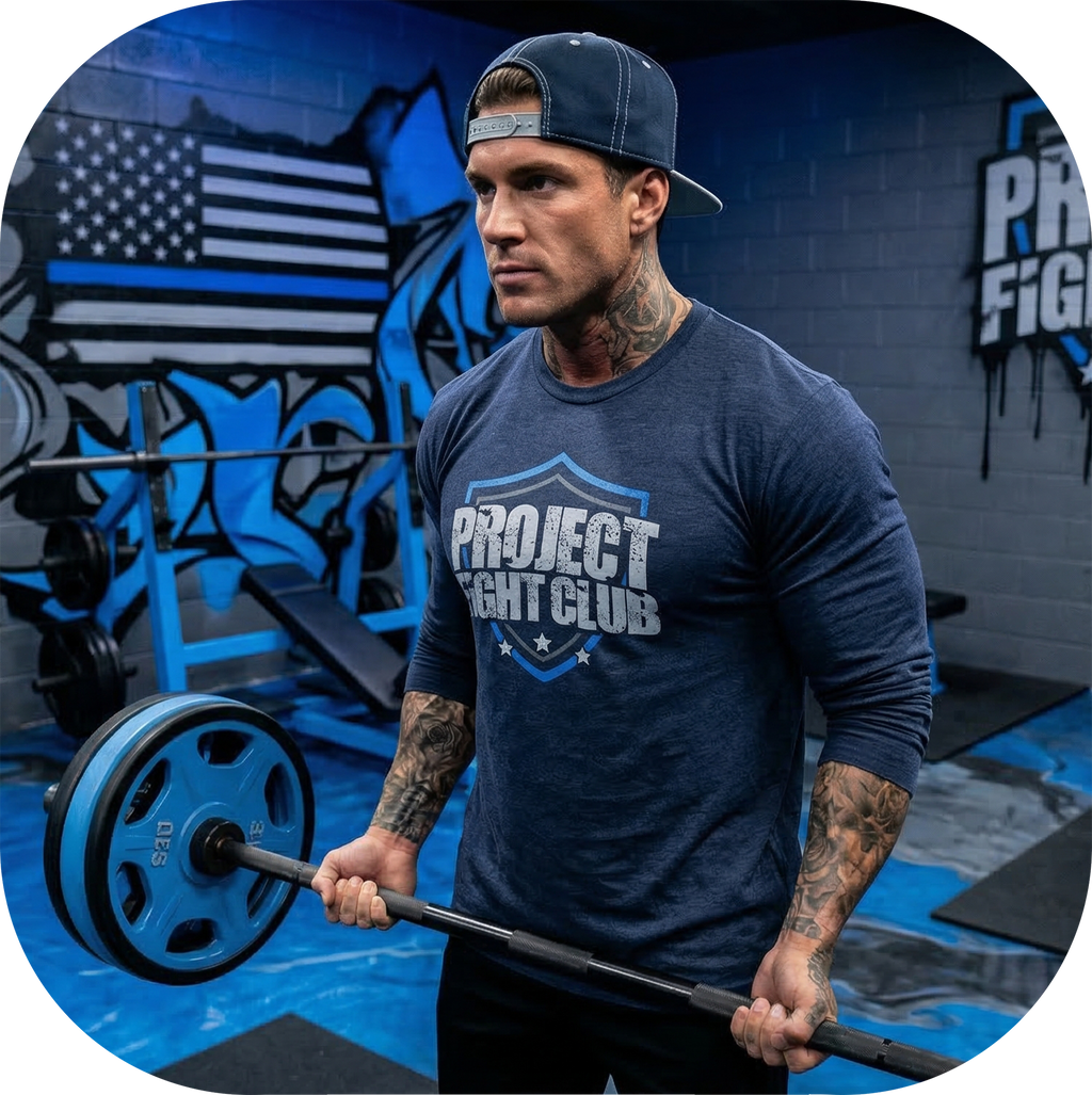 NAVY LONG SLEEVE TEE - SUPPORT POLICE