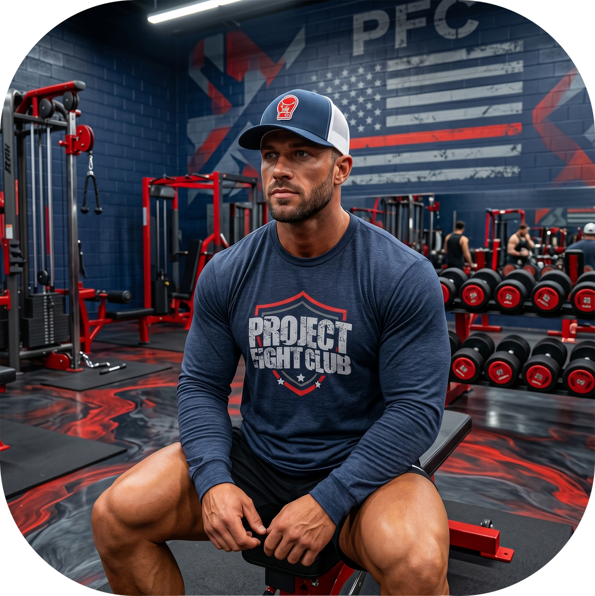 NAVY LONG SLEEVE TEE - HONOR FIREFIGHTERS & EMTs