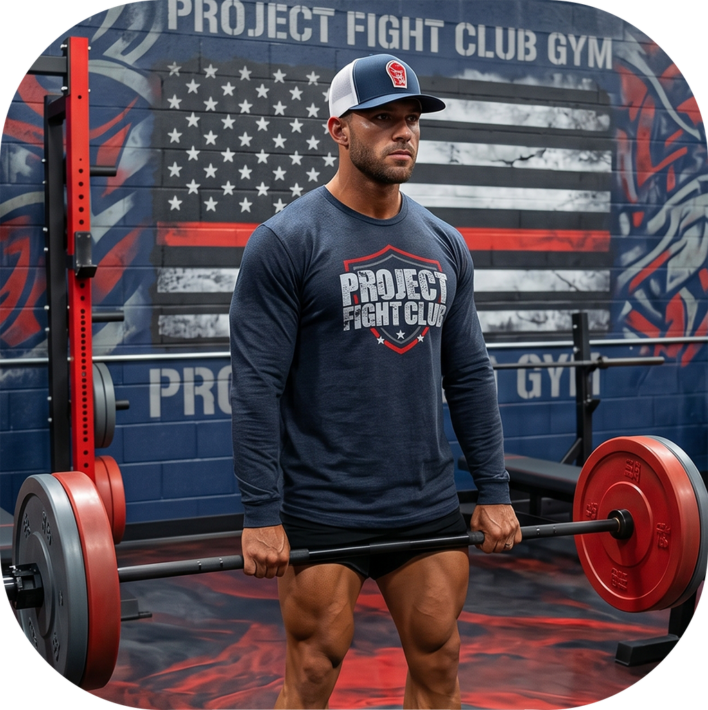 NAVY LONG SLEEVE TEE - HONOR FIREFIGHTERS & EMTs