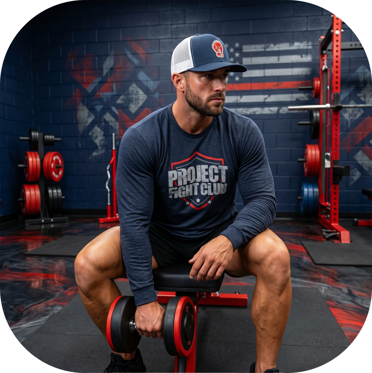 NAVY LONG SLEEVE TEE - HONOR FIREFIGHTERS & EMTs