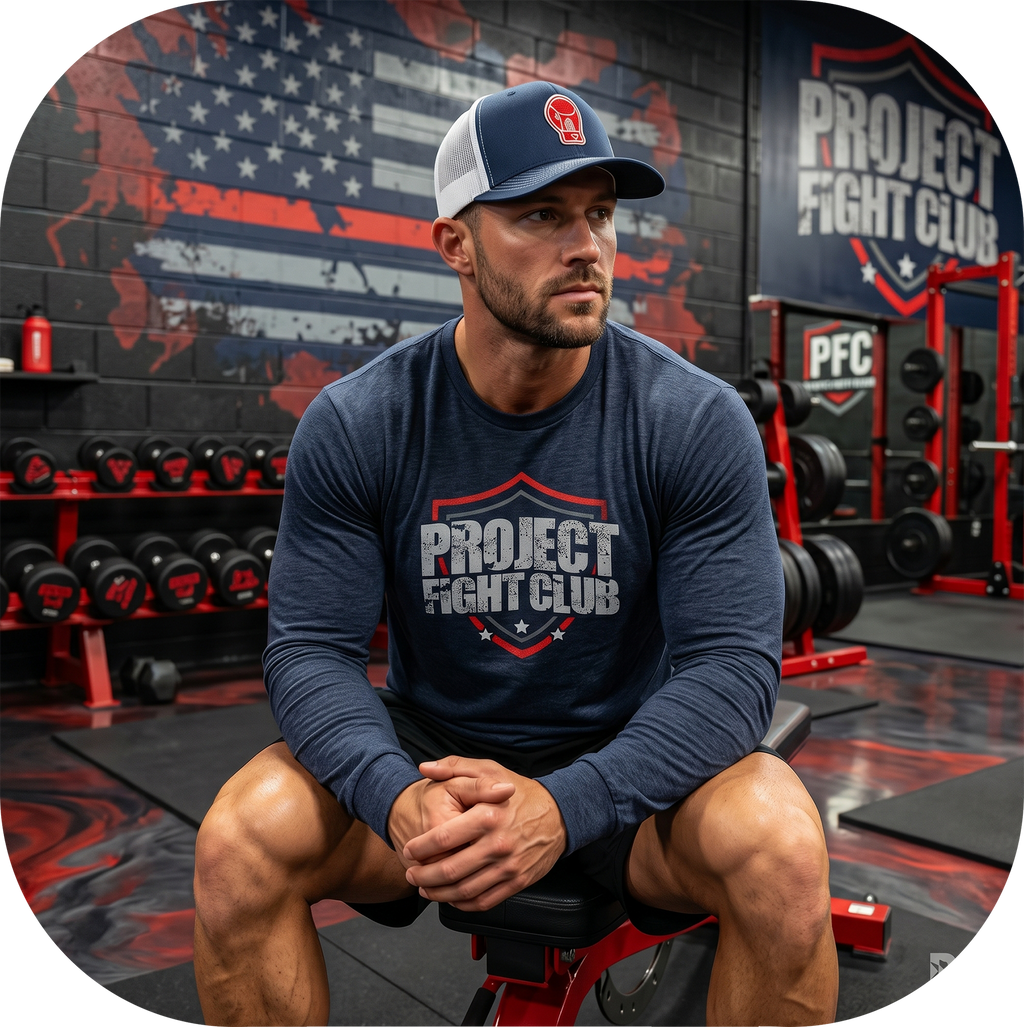 NAVY LONG SLEEVE TEE - HONOR FIREFIGHTERS & EMTs