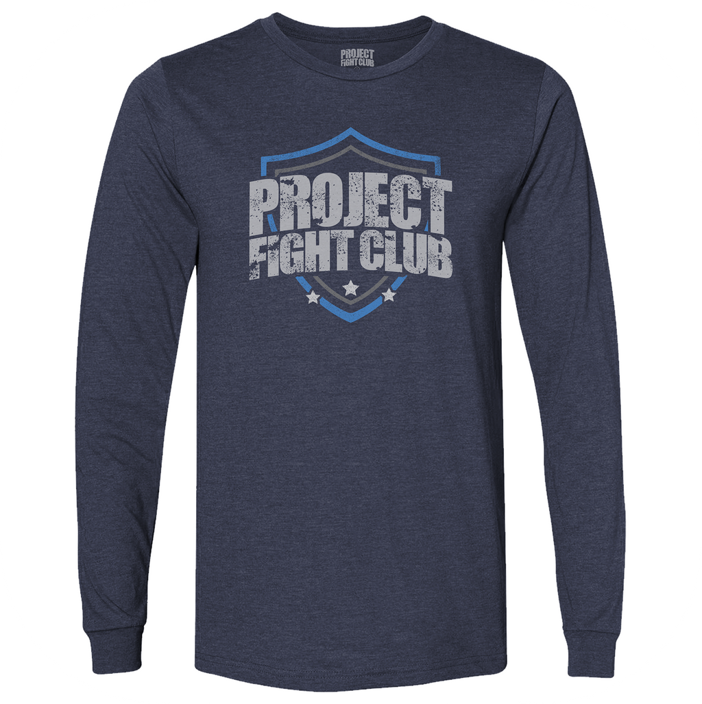 NAVY LONG SLEEVE TEE - SUPPORT POLICE