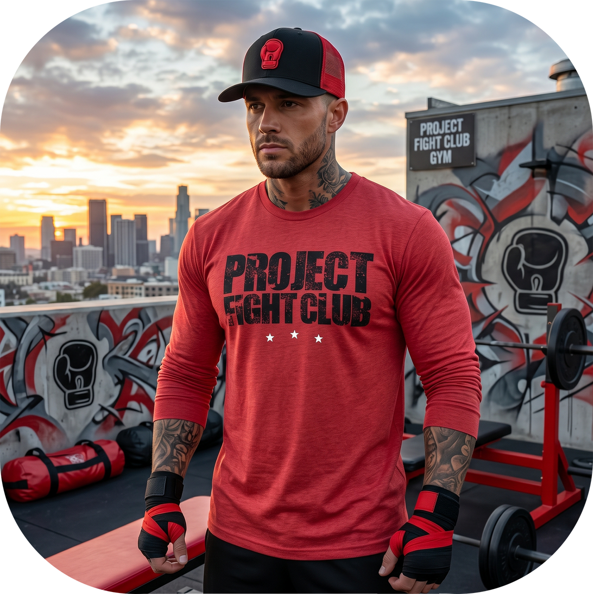 RED LONG SLEEVE TEE - HONOR FIREFIGHTERS & EMTs