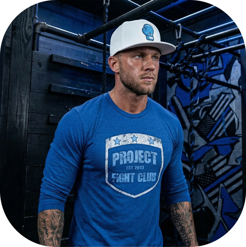 ROYAL BLUE LONG SLEEVE TEE - SUPPORT POLICE