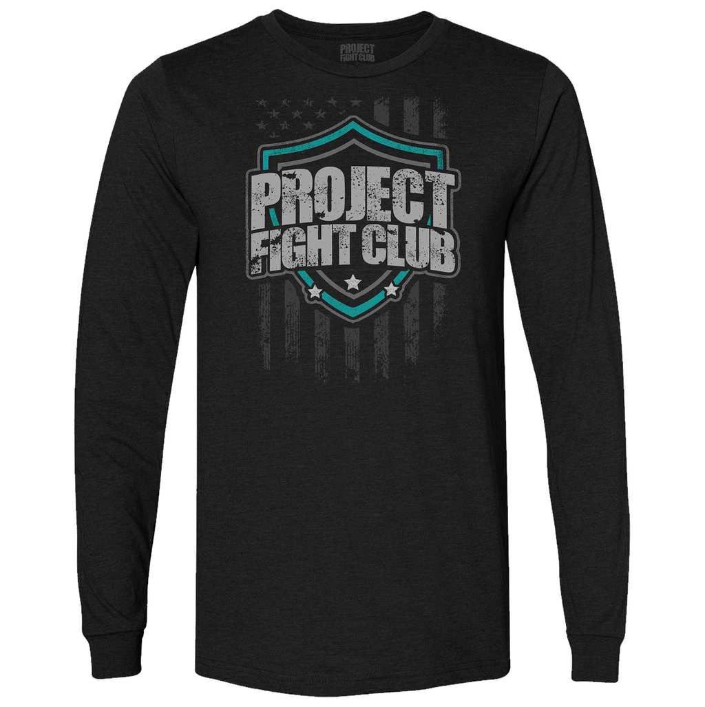 MENS BLACK LONG SLEEVE TEE #3 - FIGHT ADDICTION