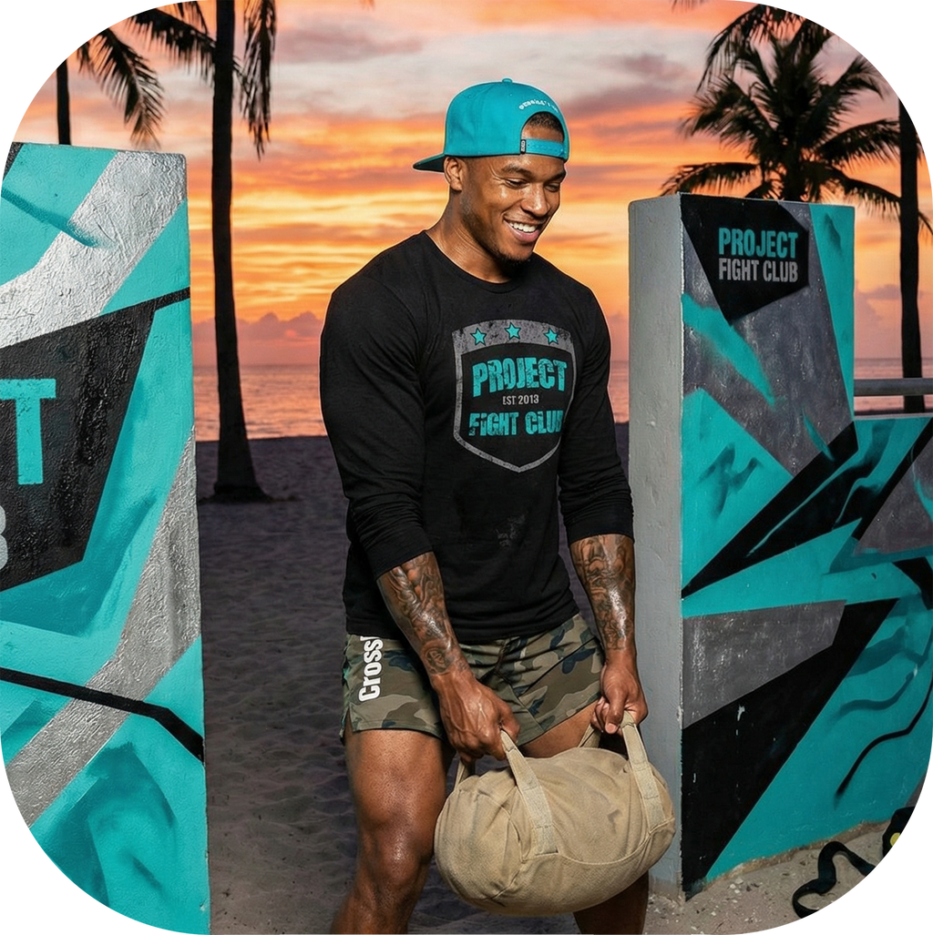 MENS BLACK LONG SLEEVE TEE #4 - FIGHT ADDICTION