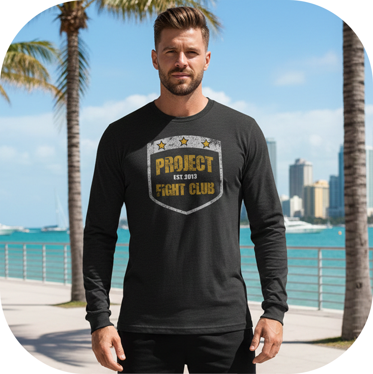 MENS BLACK LONG SLEEVE TEE #5 - PROTECT ANIMALS & WILDLIFE