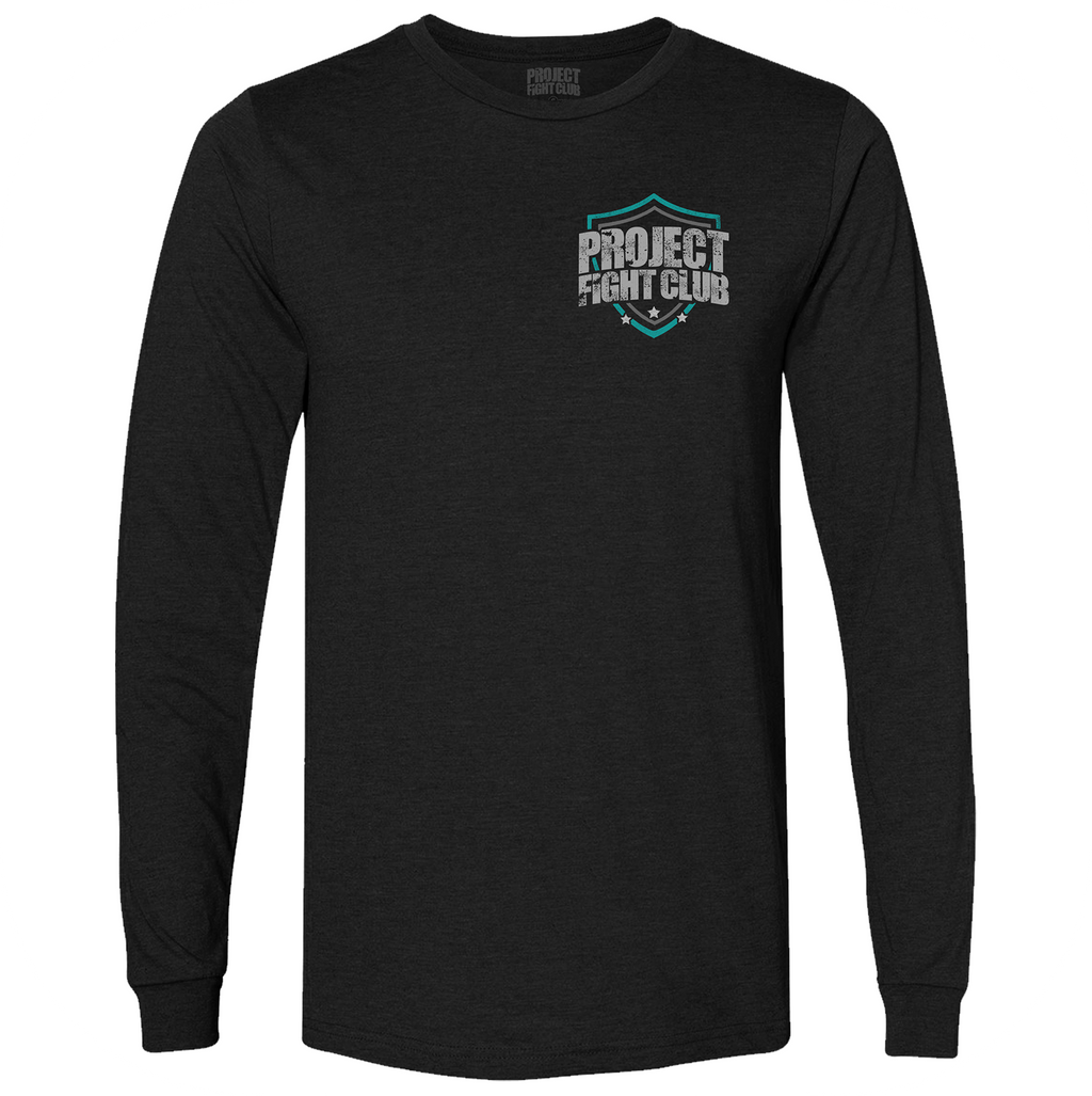 MENS BLACK LONG SLEEVE TEE #6 - FIGHT ADDICTION