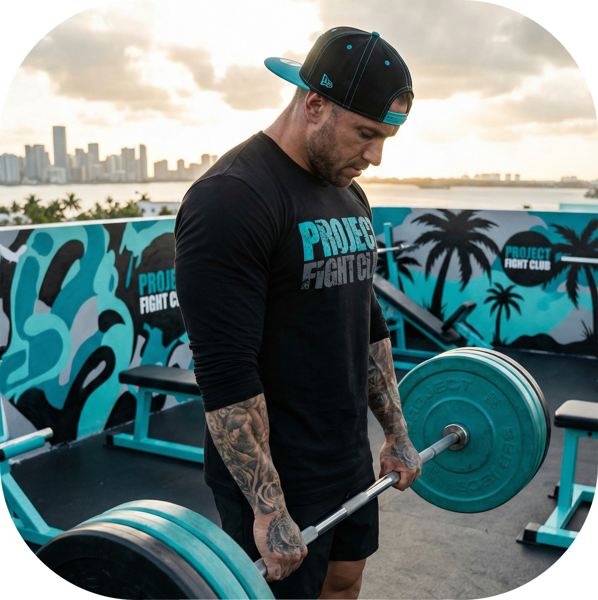 MENS BLACK LONG SLEEVE TEE - FIGHT ADDICTION