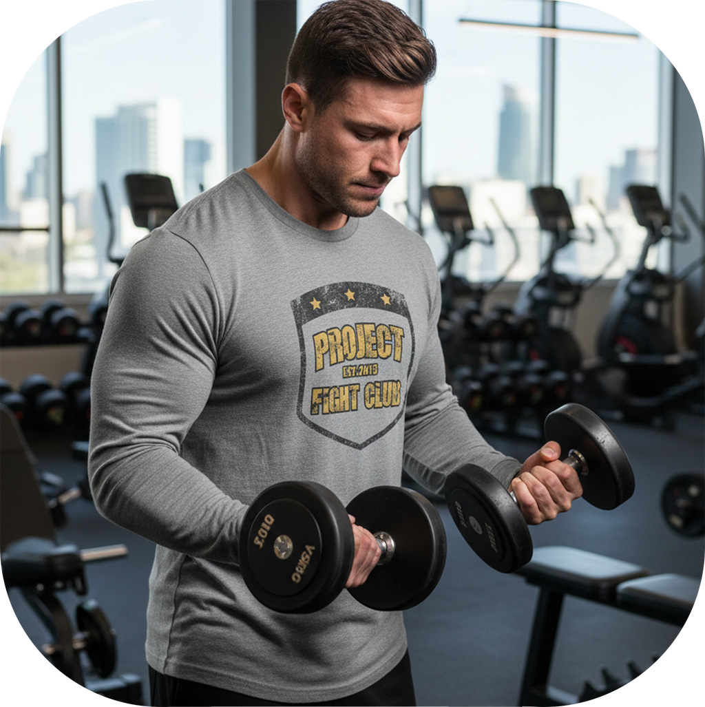 MENS GREY LONG SLEEVE TEE - PROTECT ANIMALS & WILDLIFE