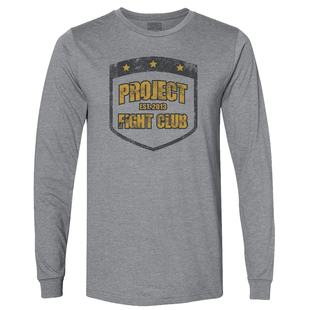 MENS GREY LONG SLEEVE TEE - PROTECT ANIMALS & WILDLIFE