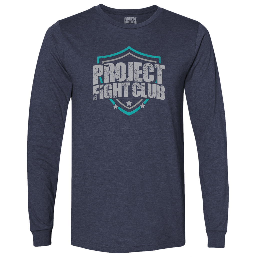 NAVY LONG SLEEVE TEE - FIGHT ADDICTION