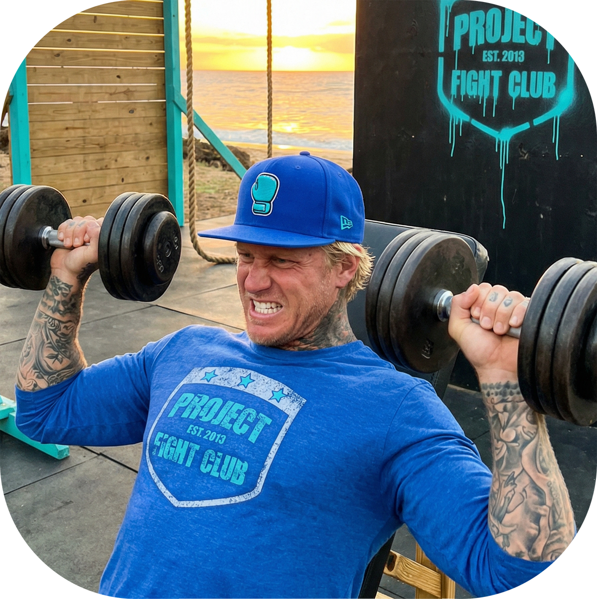 ROYAL BLUE LONG SLEEVE TEE - FIGHT ADDICTION