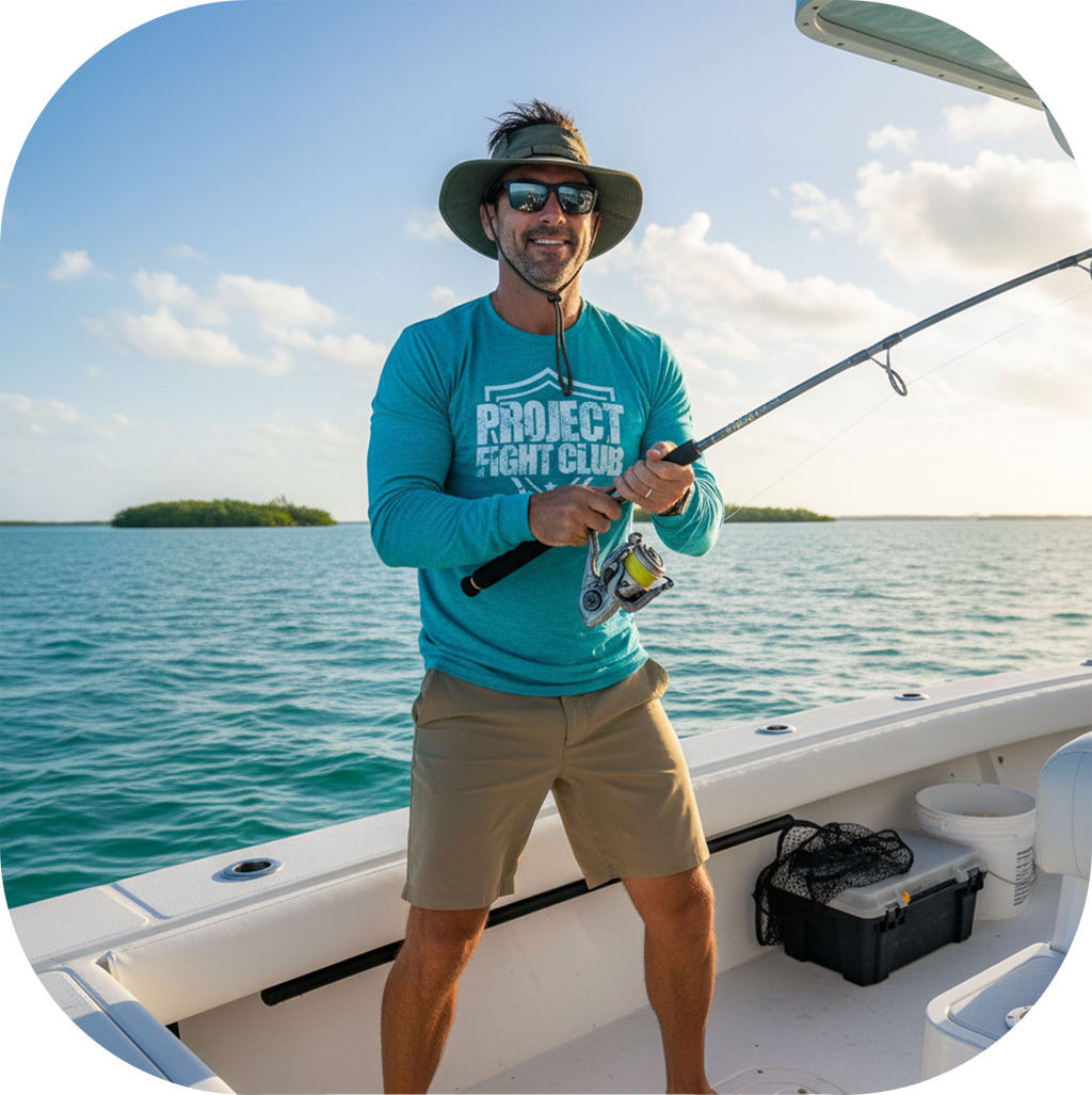 TEAL LONG SLEEVE TEE - FIGHT ADDICTION