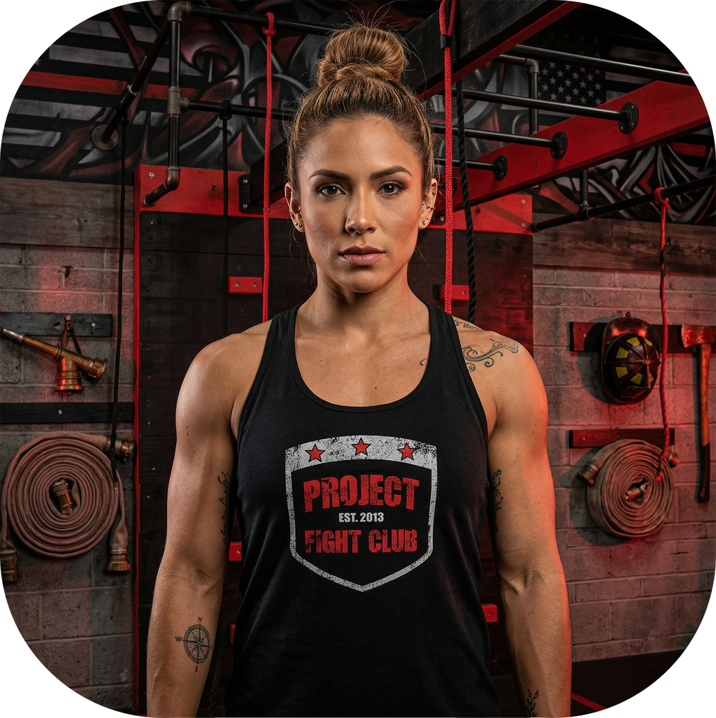 BLACK RACERBACK TANK #3 - HONOR FIREFIGHTERS & EMTs