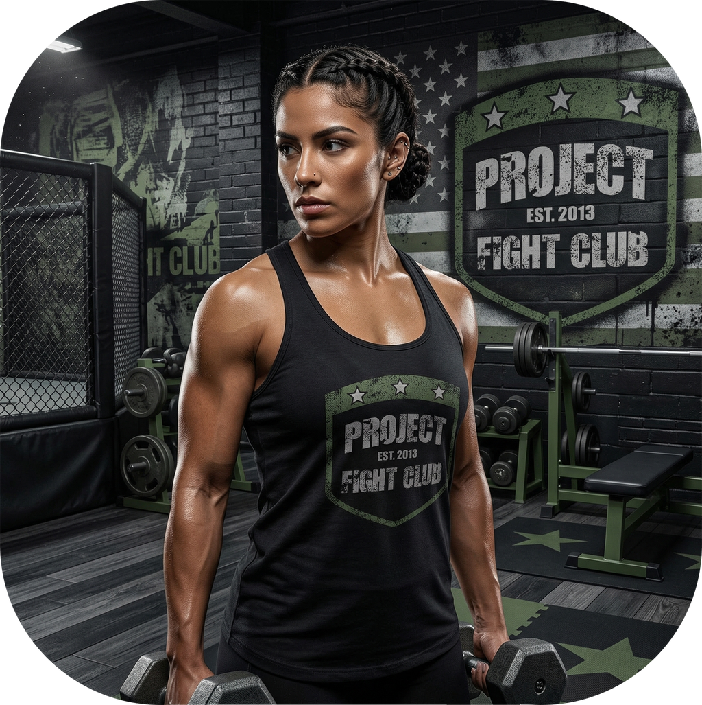 WOMENS BLACK RACERBACK TANK 4 - HONOR SOLDIERS & VETERANS