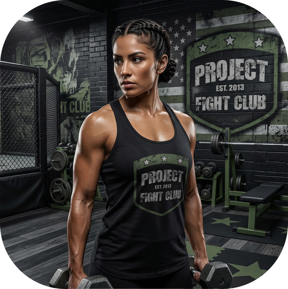 WOMENS BLACK RACERBACK TANK 4 - HONOR SOLDIERS & VETERANS