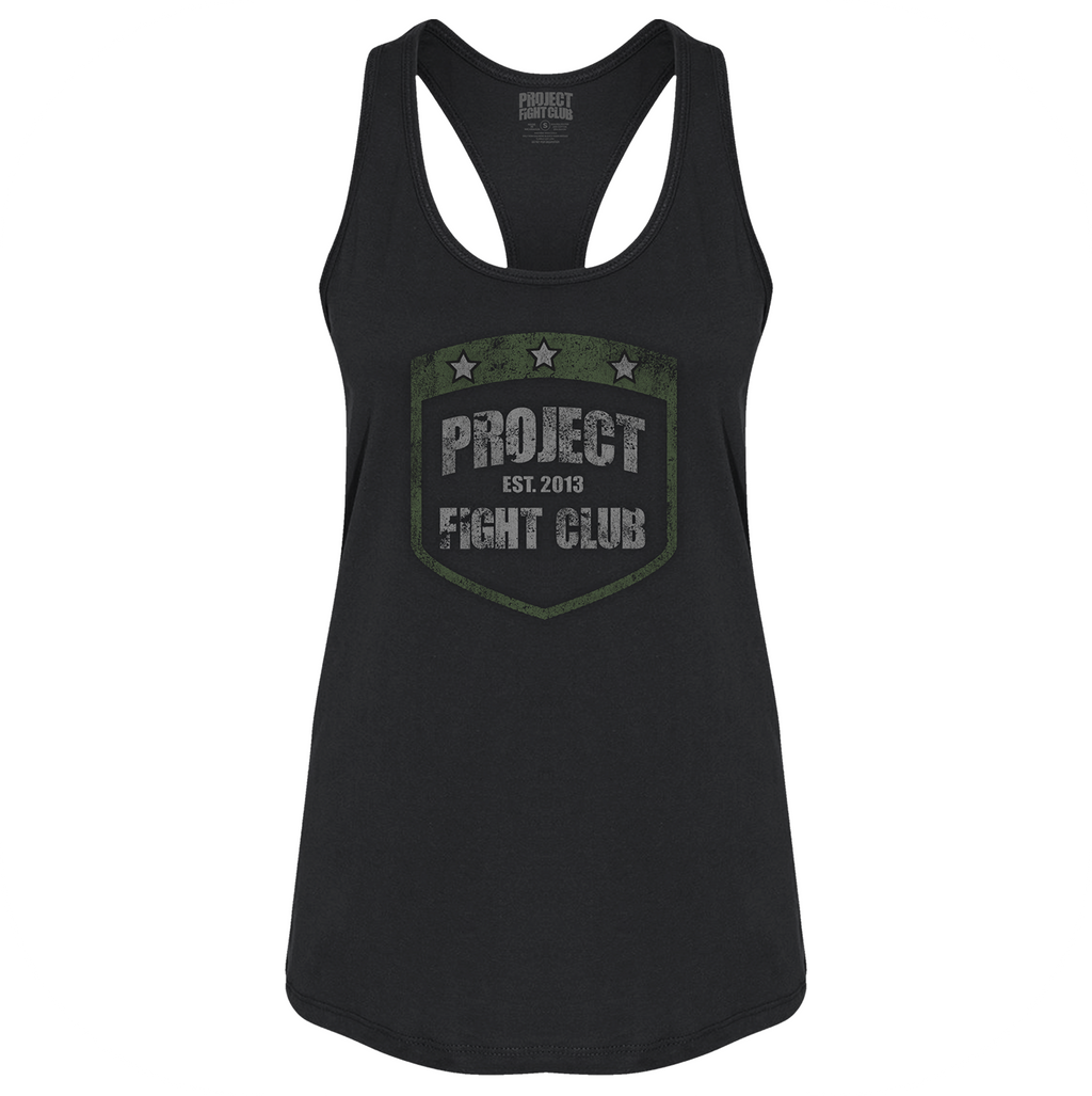 WOMENS BLACK RACERBACK TANK 4 - HONOR SOLDIERS & VETERANS