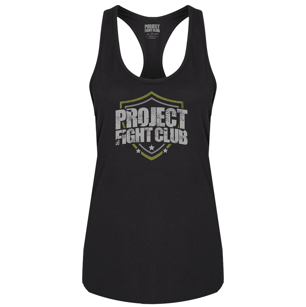 WOMENS BLACK RACERBACK TANK - SPREAD CHRISTIANITY