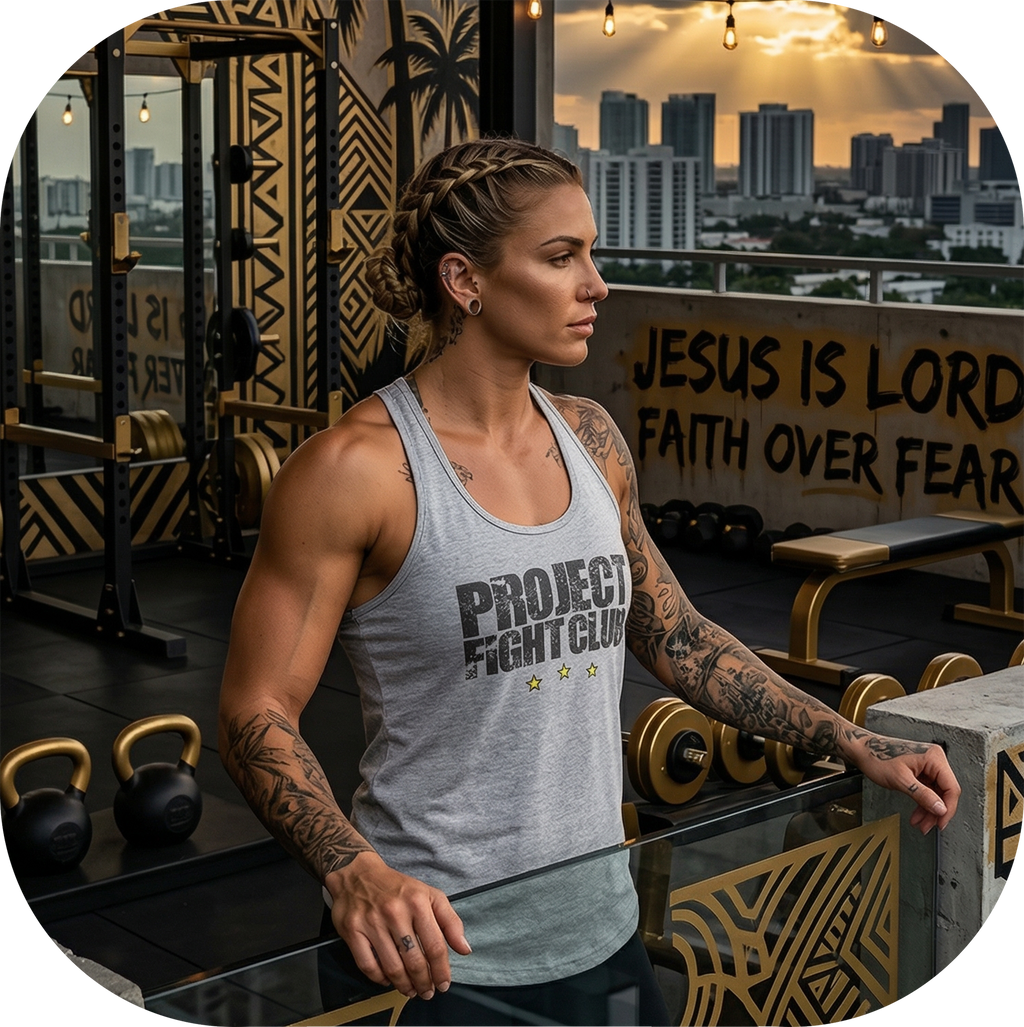 GREY RACERBACK TANK - SPREAD CHRISTIANITY