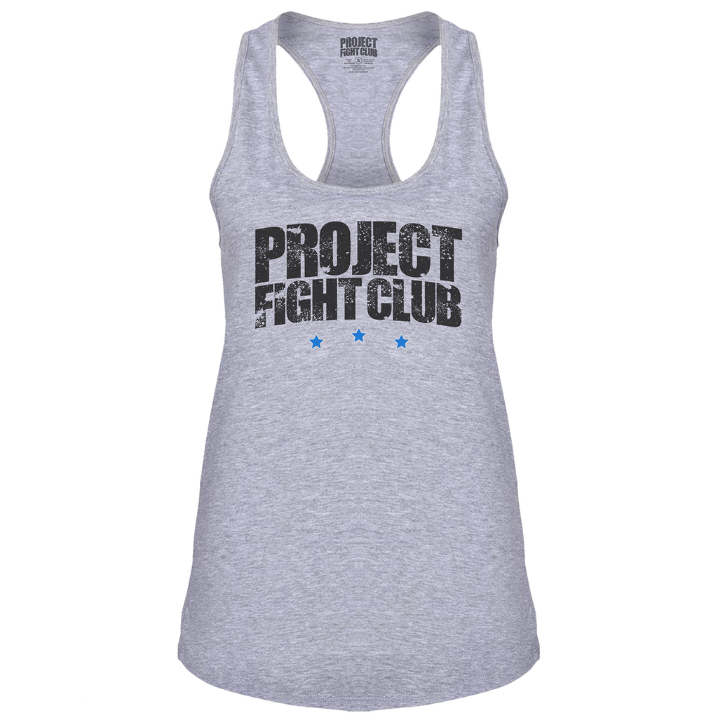 WOMENS GREY RACERBACK TANK #2 - SUPPORT POLICE
