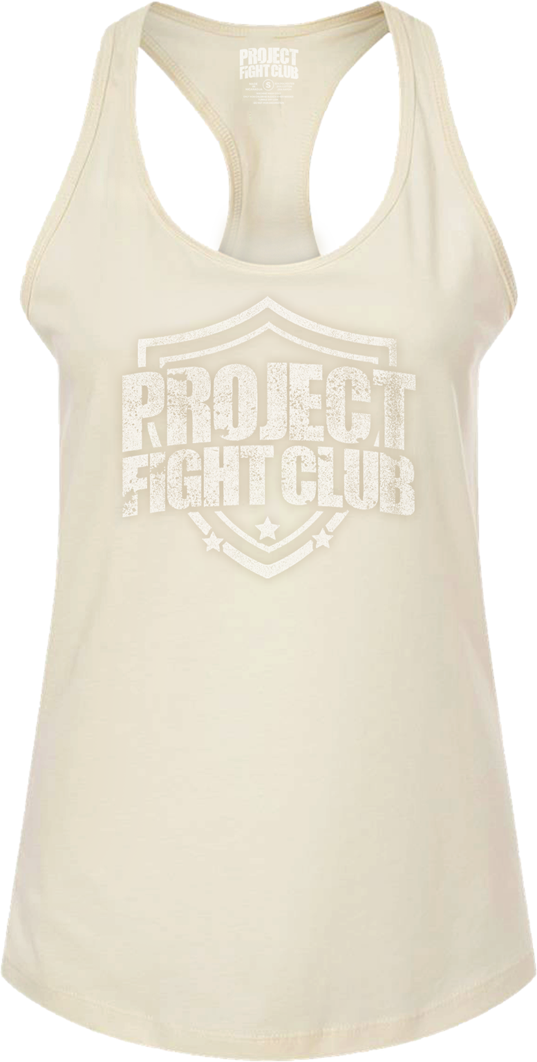 WOMENS NATURAL RACERBACK TANK - PROTECT ANIMALS & WILDLIFE