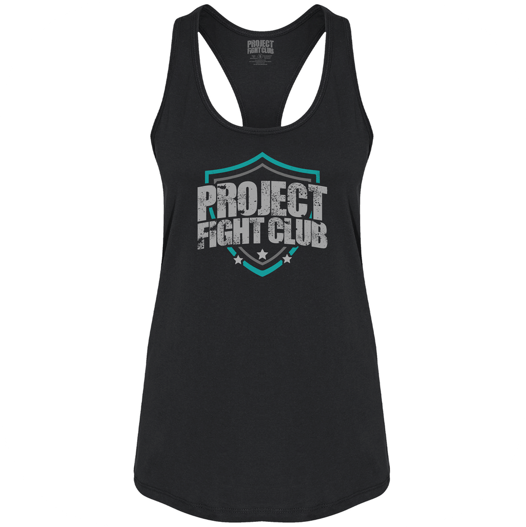 WOMENS BLACK RACERBACK TANK - FIGHT ADDICTION