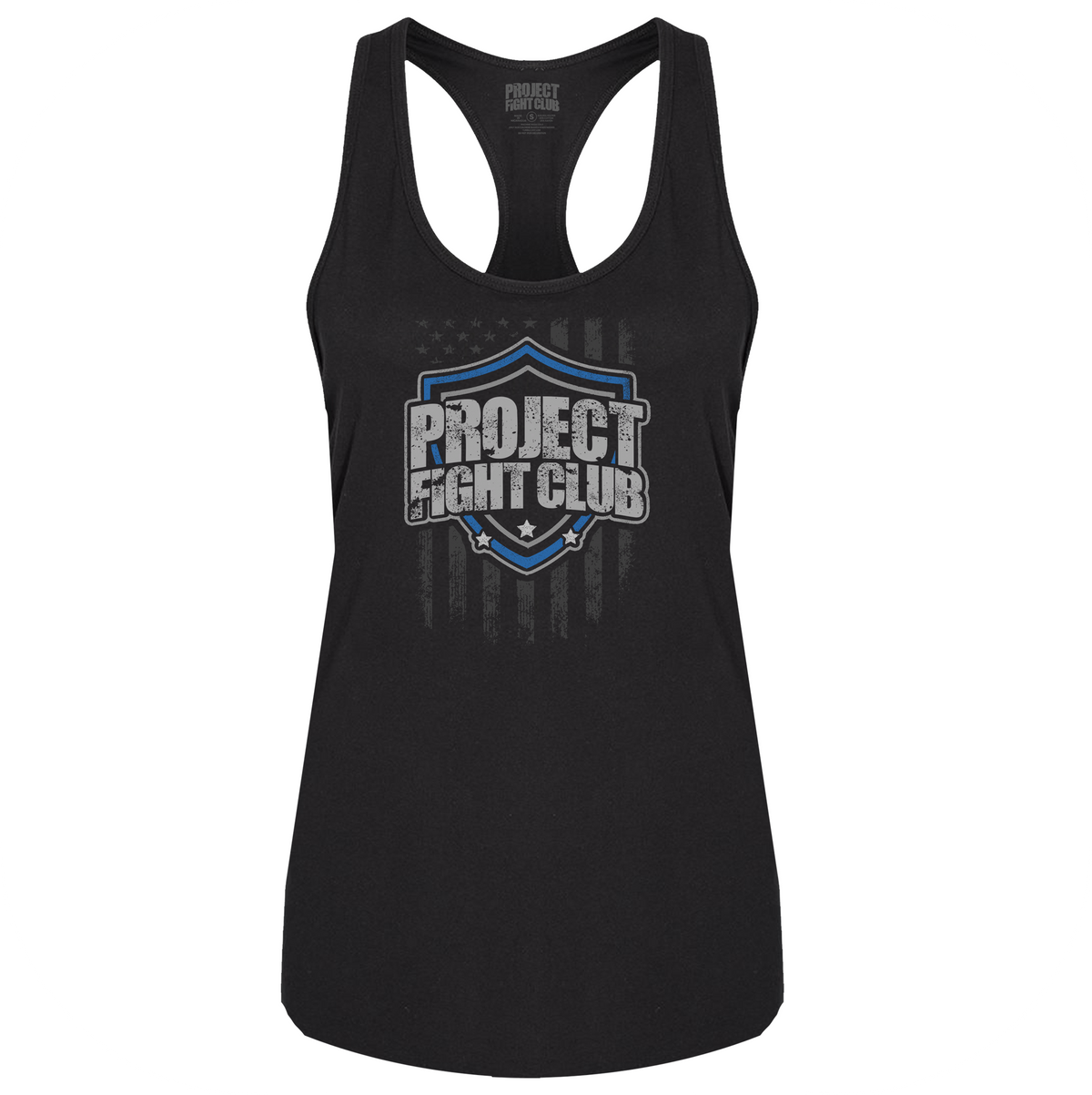 WOMENS BLACK RACERBACK TANK #2 - SUPPORT POLICE