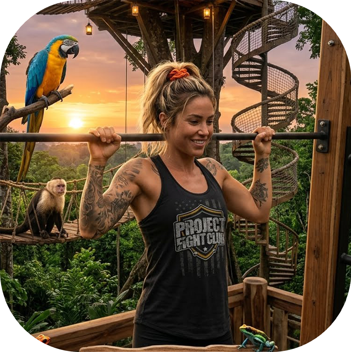 WOMENS BLACK RACERBACK TANK #2 - PROTECT ANIMALS & WILDLIFE