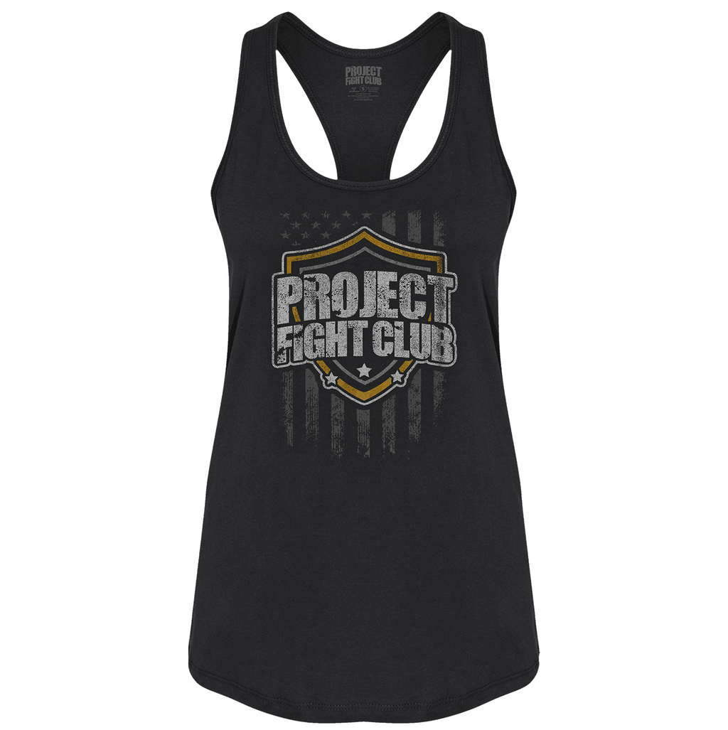 WOMENS BLACK RACERBACK TANK #2 - PROTECT ANIMALS & WILDLIFE