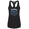 WOMENS BLACK RACERBACK TANK #3 - SUPPORT POLICE