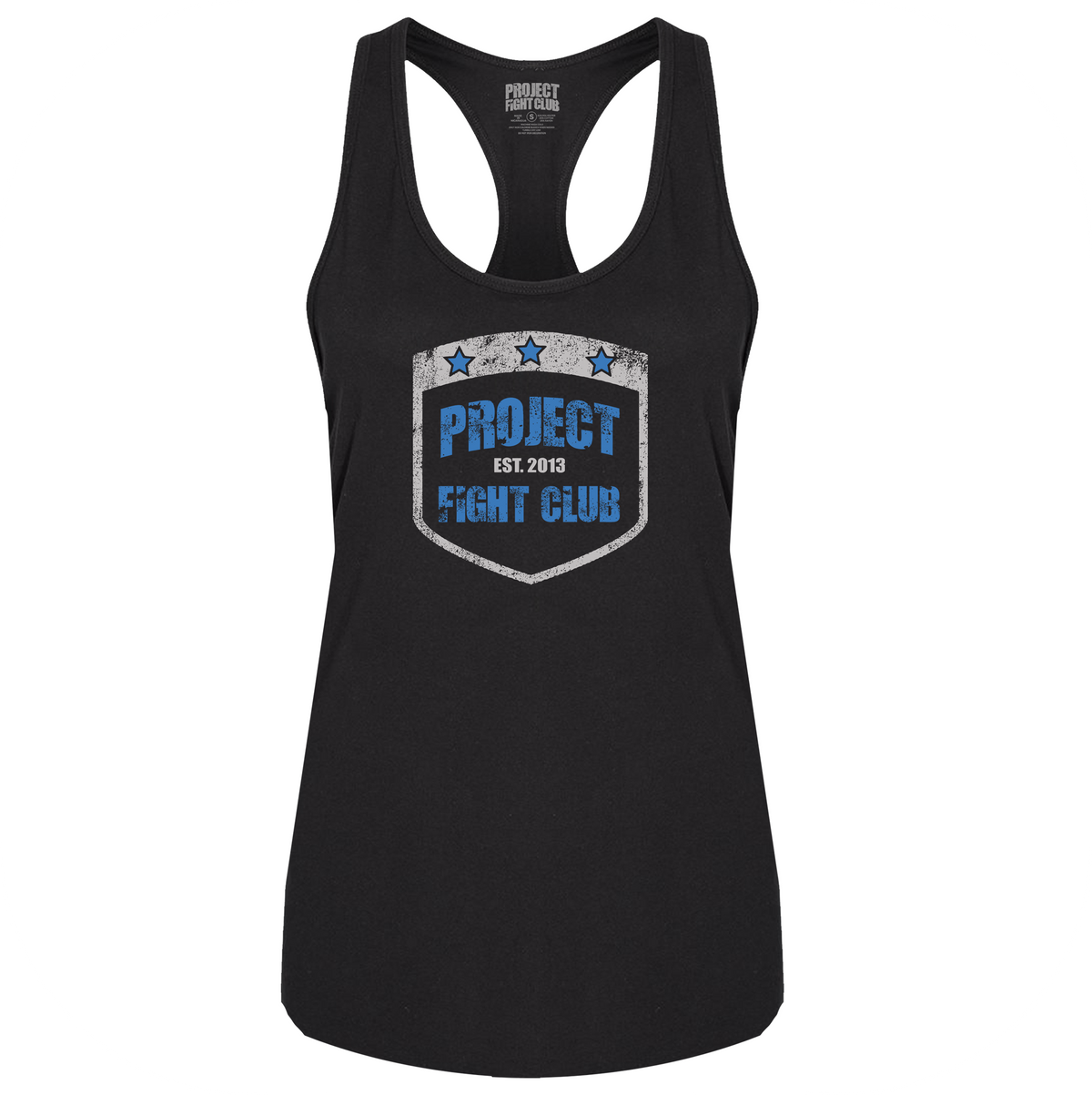 WOMENS BLACK RACERBACK TANK #3 - SUPPORT POLICE