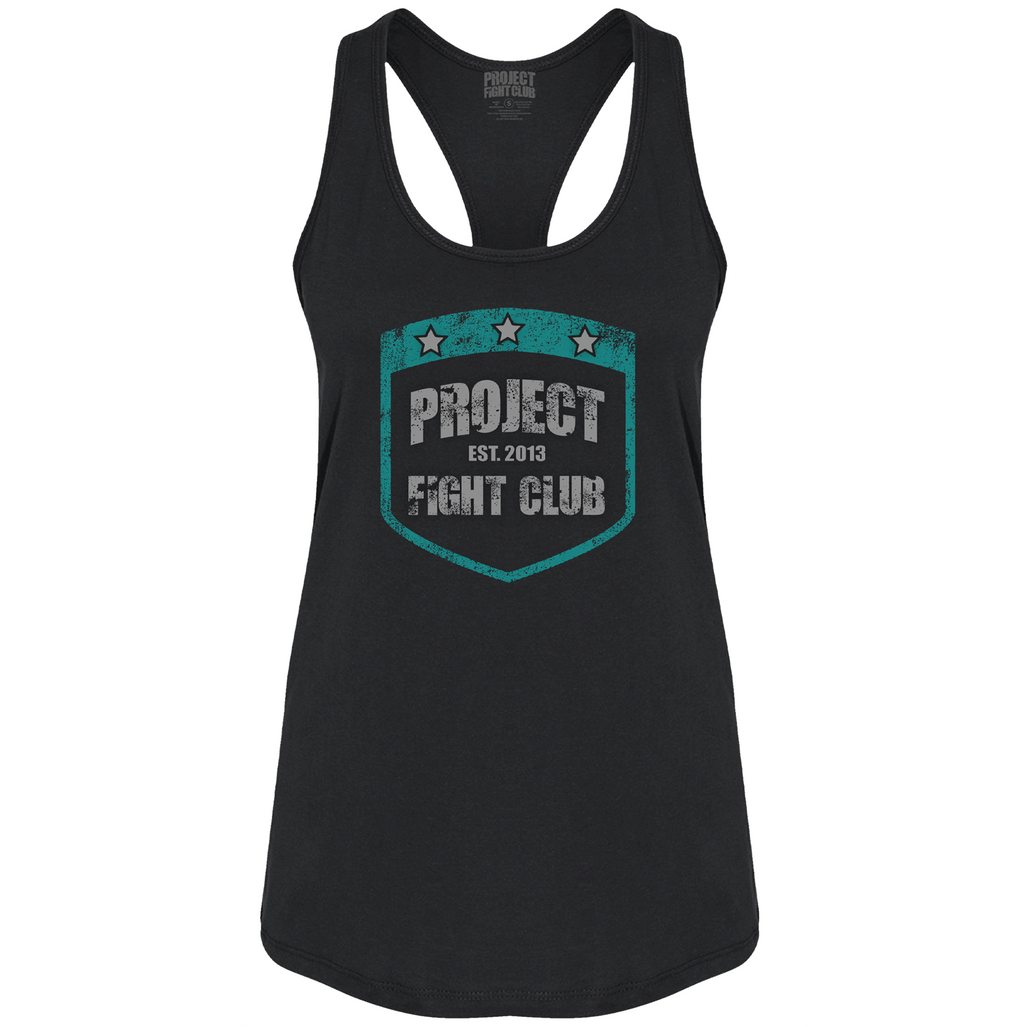 WOMENS BLACK RACERBACK TANK #4 - FIGHT ADDICTION