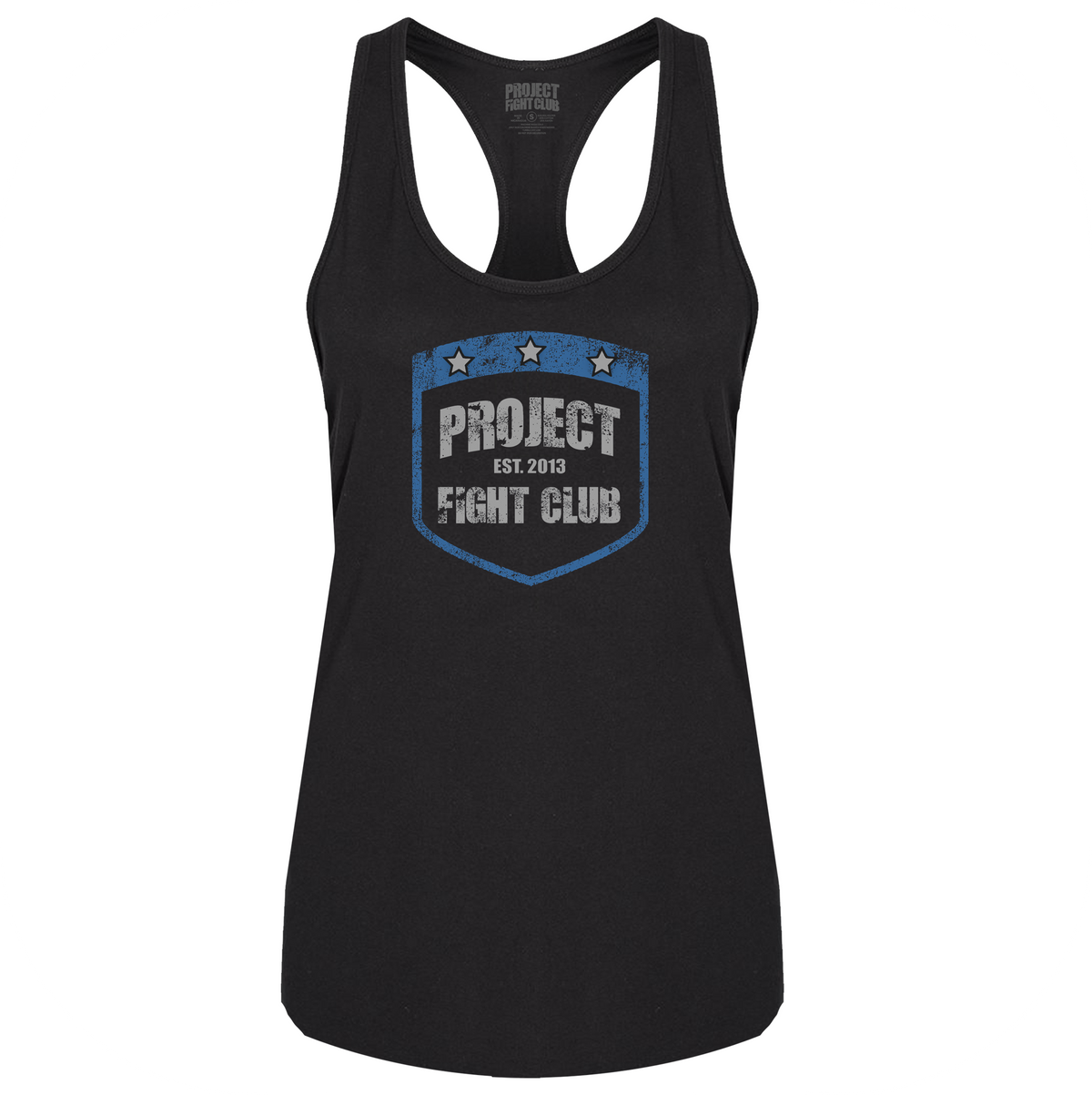 WOMENS BLACK RACERBACK TANK #4 - SUPPORT POLICE