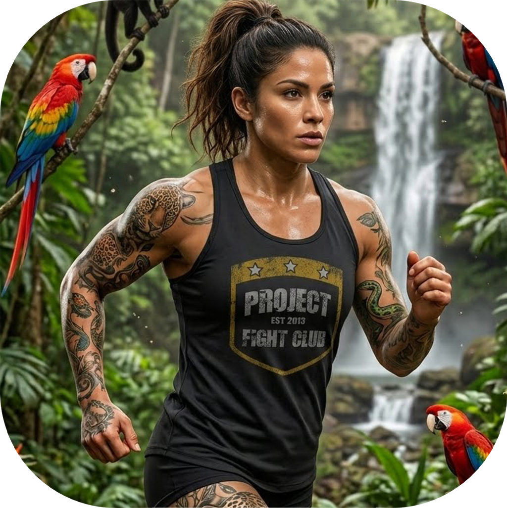 WOMENS BLACK RACERBACK TANK #4 - PROTECT ANIMALS & WILDLIFE