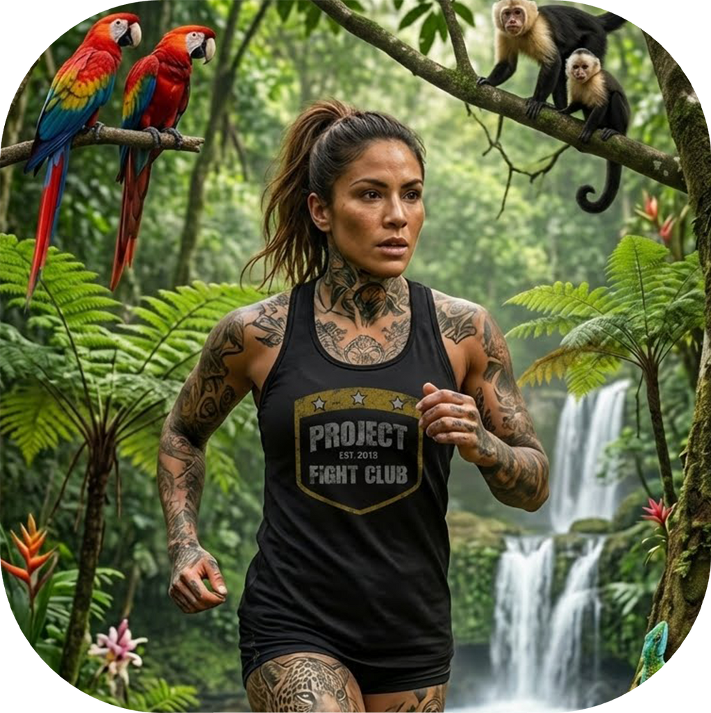 WOMENS BLACK RACERBACK TANK #4 - PROTECT ANIMALS & WILDLIFE