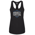 WOMENS BLACK RACERBACK TANK - SUPPORT POLICE