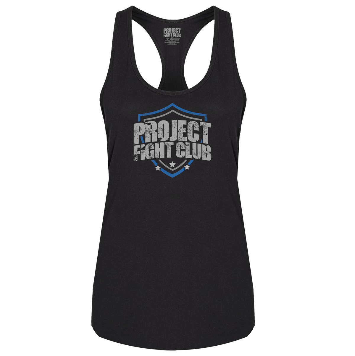WOMENS BLACK RACERBACK TANK - SUPPORT POLICE