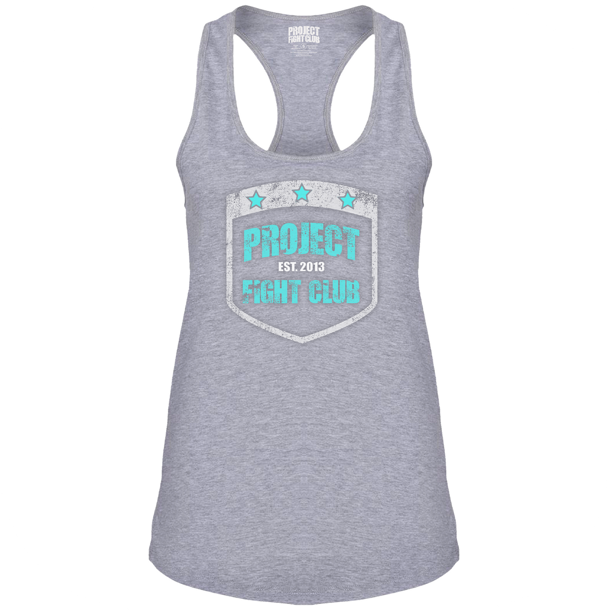 WOMENS GREY RACERBACK TANK #2 - FIGHT ADDICTION