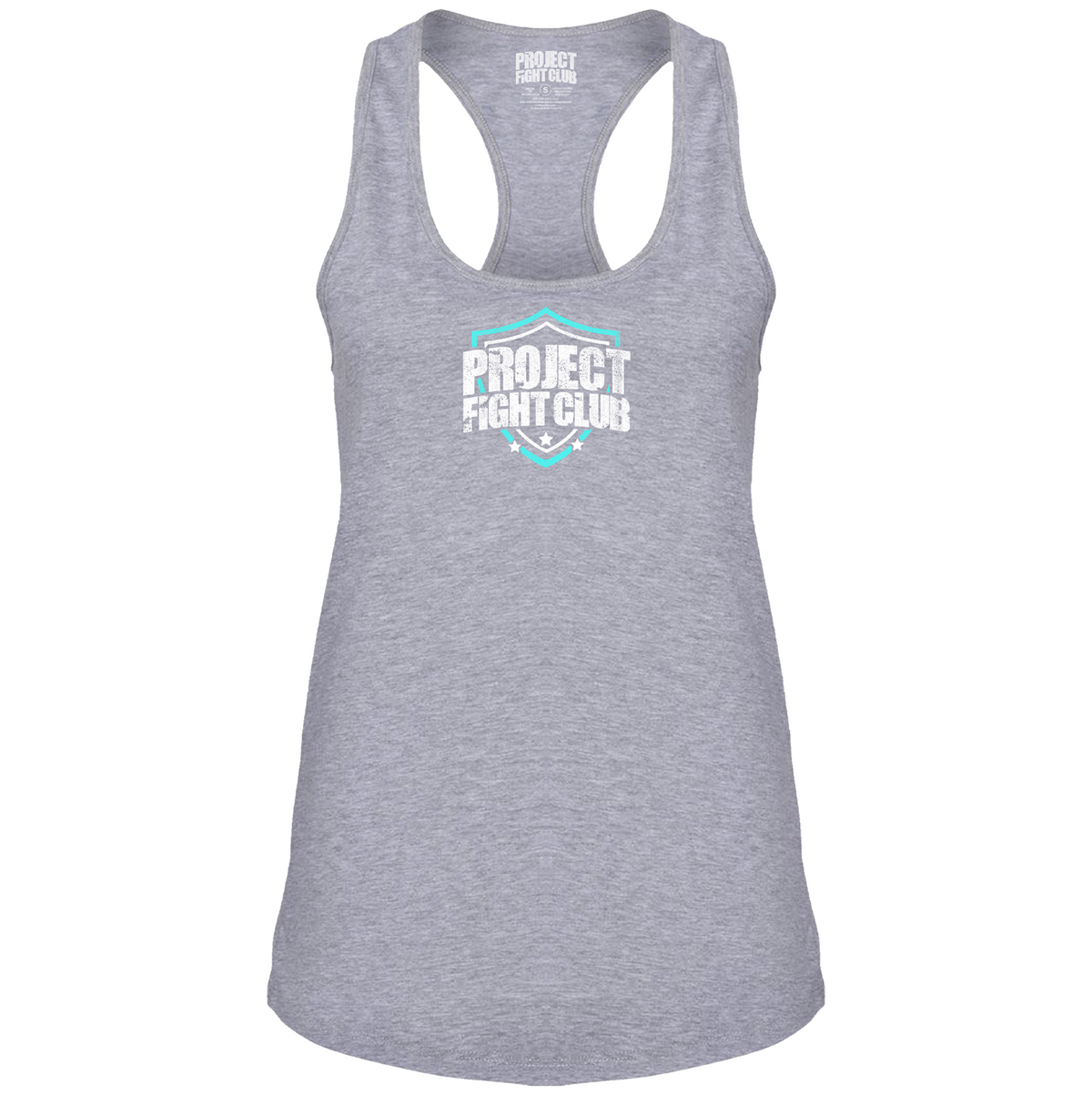 WOMENS GREY RACERBACK TANK #3 - FIGHT ADDICTION