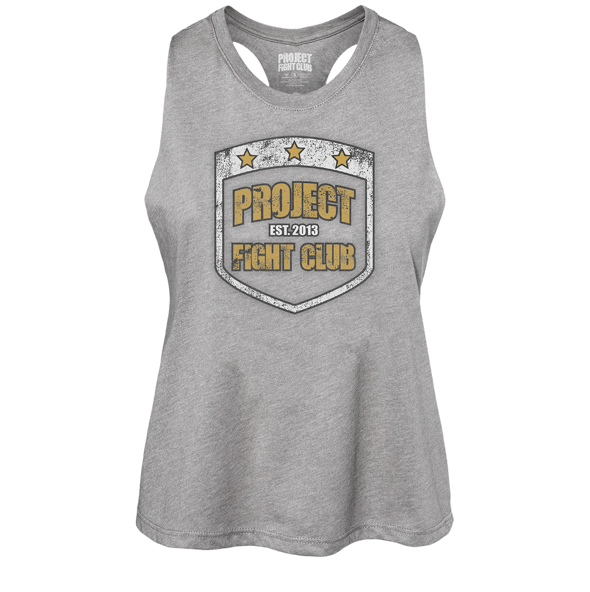 GREY CROPPED RACERBACK TANK #2 - PROTECT ANIMALS & WILDLIFE