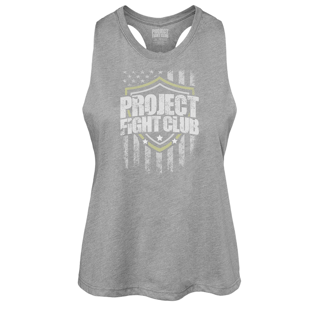 HEATHER GREY CROPPED RACERBACK TANK - SPREAD CHRISTIANITY