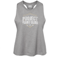 GREY CROPPED RACERBACK TANK - PROTECT ANIMALS & WILDLIFE