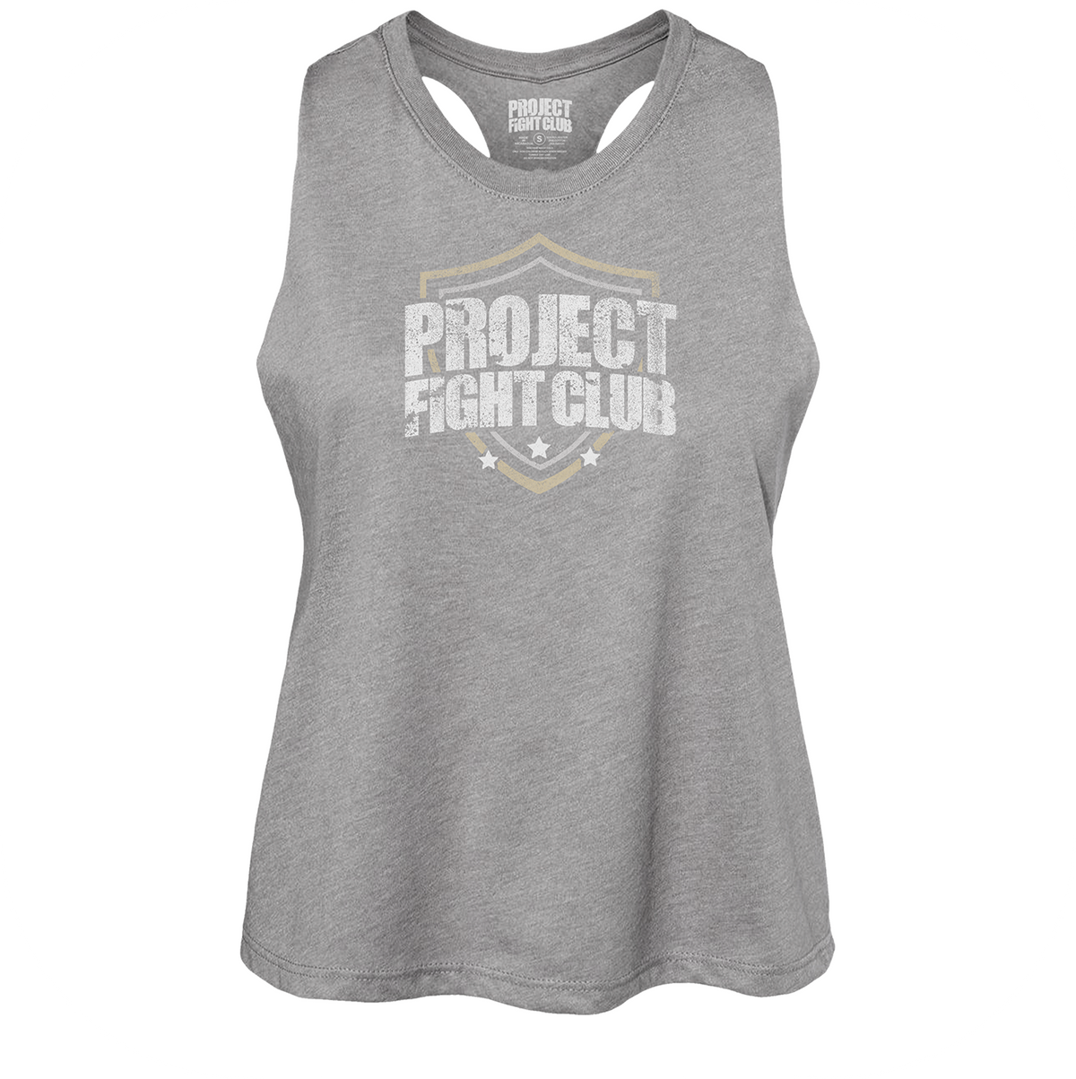 GREY CROPPED RACERBACK TANK - PROTECT ANIMALS & WILDLIFE