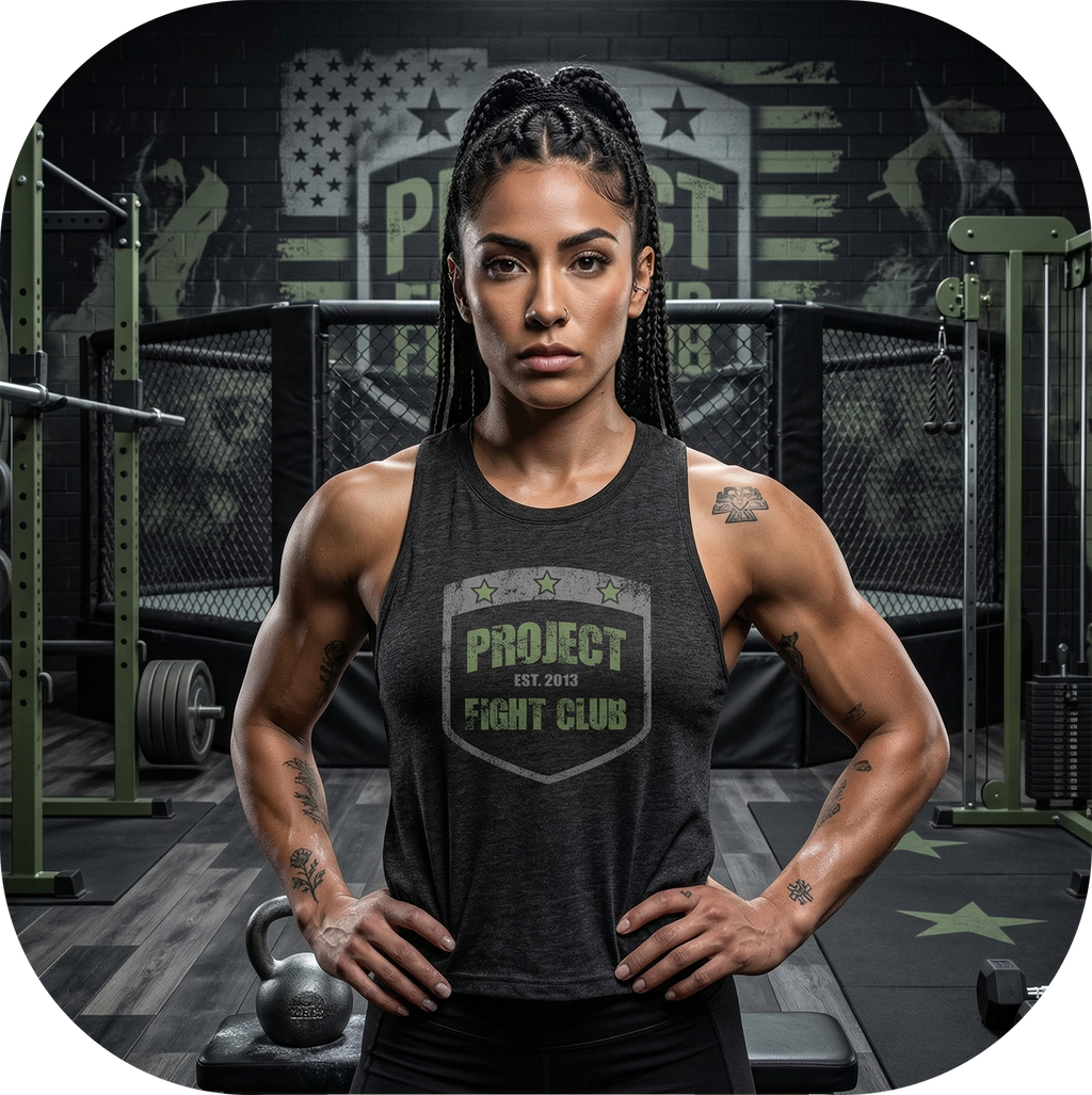 WOMENS BLACK RACERBACK CROP TANK 2 - HONOR SOLDIERS & VETERANS