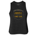 BLACK CROPPED RACERBACK TANK #3 - PROTECT ANIMALS & WILDLIFE