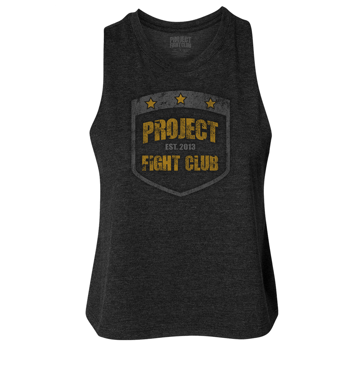 BLACK CROPPED RACERBACK TANK #3 - PROTECT ANIMALS & WILDLIFE