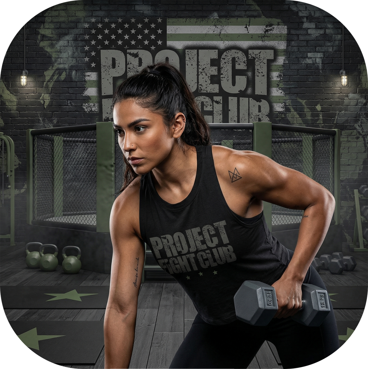 WOMENS BLACK RACERBACK CROP TANK - HONOR SOLDIERS & VETERANS
