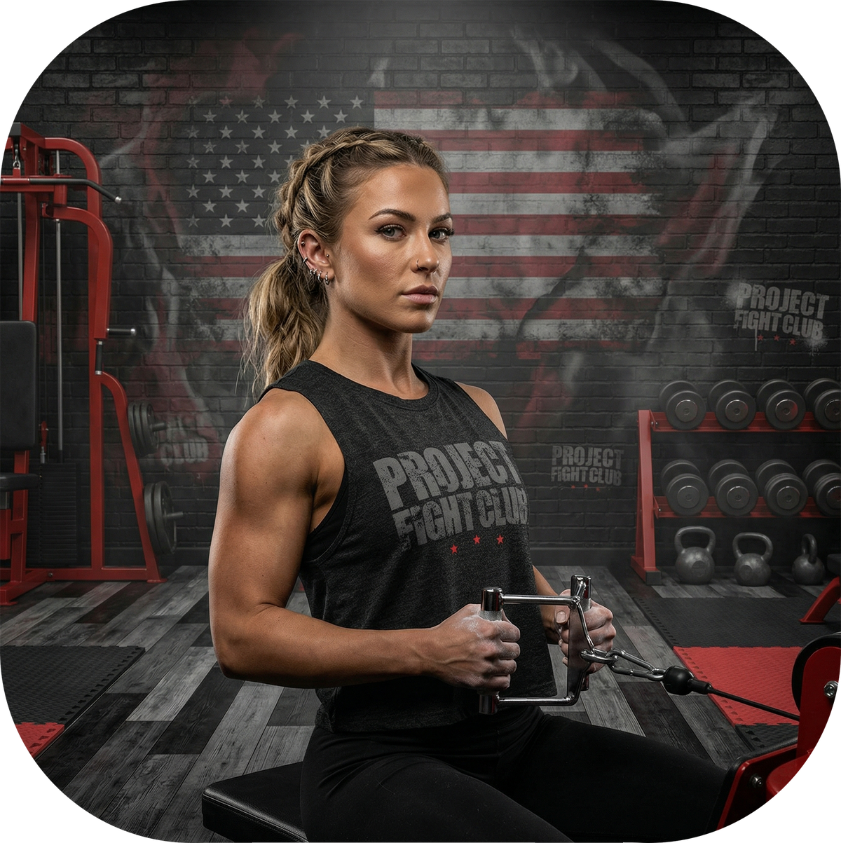BLACK CROPPED RACERBACK TANK - HONOR FIREFIGHTERS & EMTs